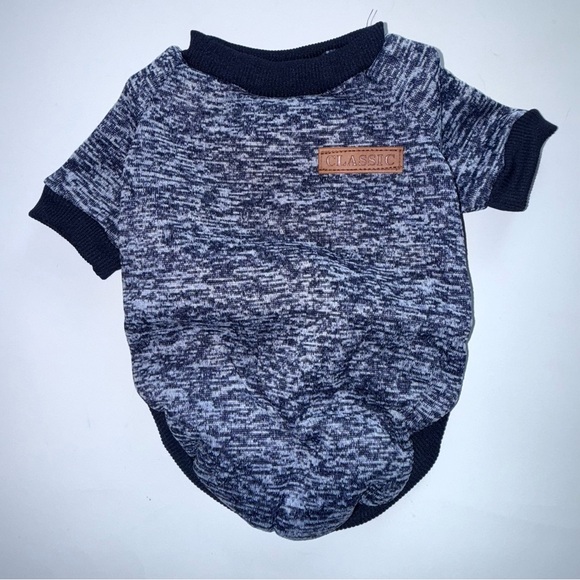 Classic Other - Pet Dog Clothes Knitwear Sweater Soft Thickening Warm Winter Puppy Blue Size M